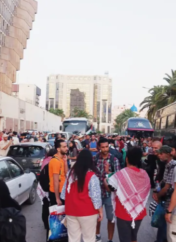 With Over 1,000 Participants, "Al-Sumoud" Campaign Launches from Tunisia to Break Gaza Siege
